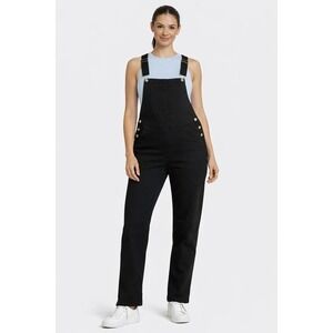Women's Overalls Black Cotton Stretch Medium Workcore Utility